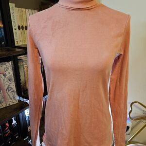 Pink Turtleneck Women's Top